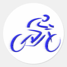 Cycliste cyclist autocollants ronds