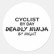 Cycliste Ninja mortel par nuit Adhésifs