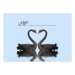 Cygnes de Romancing de carte d'allocation des plac Modèle De Carte De Visite