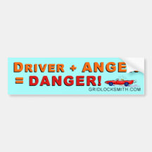 D+A=DANGER ! AUTOCOLLANTS POUR VOITURE
