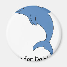 D est pour le dauphin magnets pour réfrigérateur