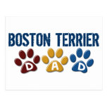 DAD van BOSTON TERRIER Druk 1 van de Poot Wens Kaart