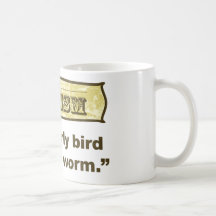 Dadism - de vroege vogel krijgt de worm koffie bekers