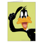 Daffy Eend met een Groot Idee kaarten