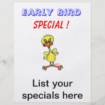 Dagelijkse Vliegers Specials voor Diner Folder Ontwerp