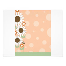 Daisy Flower Border Custom Uitnodging