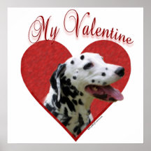 Dalmate noir mon affiche de Valentine