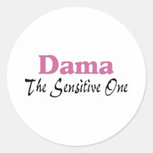 Dama Gevoelige Ronde Sticker