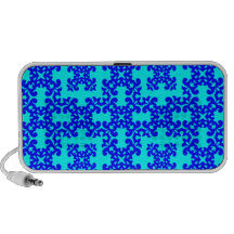 Damassé bleue et cyan de son style Girly vintage 4 Haut-parleurs PC