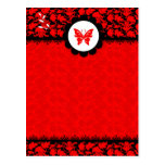 DAMASSÉ de PAPILLON de la CERISE 311-WILD Carte Postale