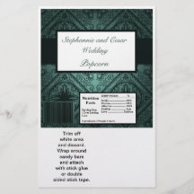 Damassé fleurie turquoise de grand emballage de la prospectus