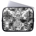 Damassé grise de CHROMATOGRAPHIE GAZEUSE et blanch Housses Pour Ordinateur Portable