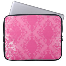 DAMASSÉ VINTAGE ROSE GIRLY HOUSSES POUR  ORDINATEUR PORTABLE