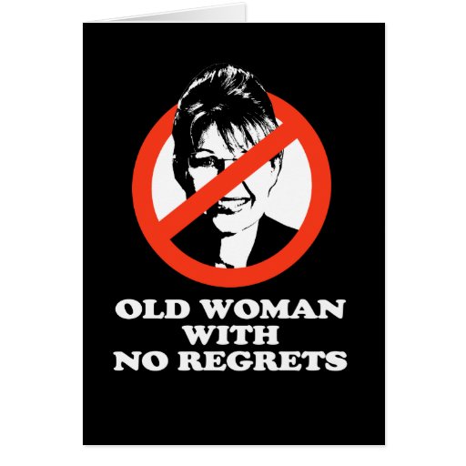 Dame âgée sans des regrets carte de vœux