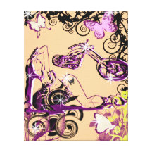 DAME RIDER STRETCHED CANVAS AFDRUKKEN