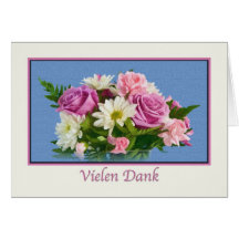 Dank u, Bedompte Vielen, Duits Wenskaart