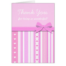 Dank u de Gift van het Baby shower van het Meisje Kaart