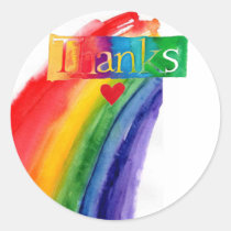 dank u regenboogsticker stickers