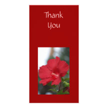 Dank u Rode Hibiscus Fotokaart