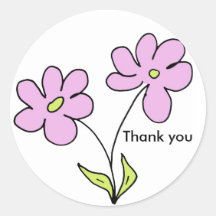 Dank u ronde stickers