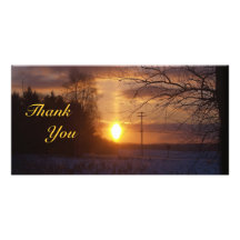 Dank u Zonsopgang Photocard Fotokaart Sjabloon