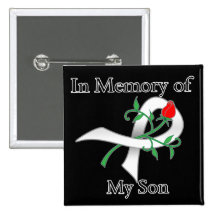 Dans la mémoire de mon fils - cancer de poumon badges avec agrafe