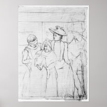 Dans l'autobus par Mary Stevenson Cassatt Poster