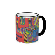 Dans le filet, tasse d'art abstrait