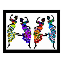Danse africaine de pied cartes postales