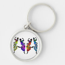 Danse africaine de pied porte-clef