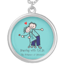 Danse avec N.E.D. Teal Ribbon Pendentifs Personnalisés