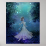 Danse dans la copie en bois affiche