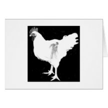 Danse de poulet cartes de vœux