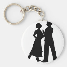 Danse de salle de bal porte-clé