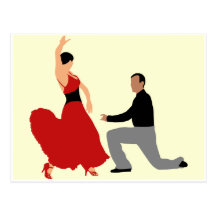 Danse de salon carte postale