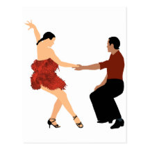 Danse de salon carte postale