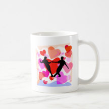 Danse de salon de coeurs mugs