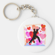 Danse de salon de coeurs porte-clefs