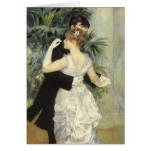 Danse de ville par Renoir, art vintage d'impressio Carte De Vœux