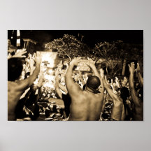 danse du feu de kecak de Bali Indonésie d'ubud Posters