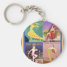 Danse vintage porte-clés