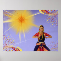 Danseur de l'Inde avec Sun (pastels) Posters
