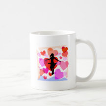 Danseur de salle de bal de coeurs tasse à café