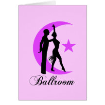 Danseurs de salle de bal carte de vœux