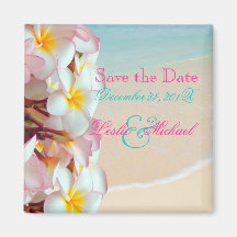 Date d'économies de PixDezines, Plumeria rose Lei+ Aimants