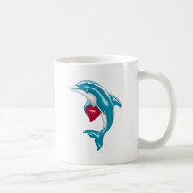 Dauphin bleu tasse à café