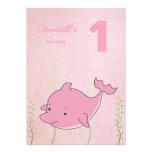 Dauphin rose sous l'invitation d'anniversaire de m