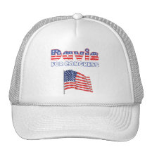 Davis pour la conception patriotique de drapeau am casquette de camionneur