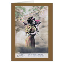 d'avril vintage de Poisson Carte De Vœux