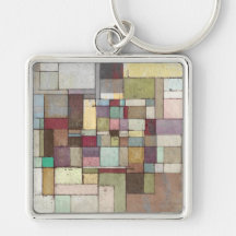 Dawn Beach Lattice Abstract Painting Sleutel Hanger